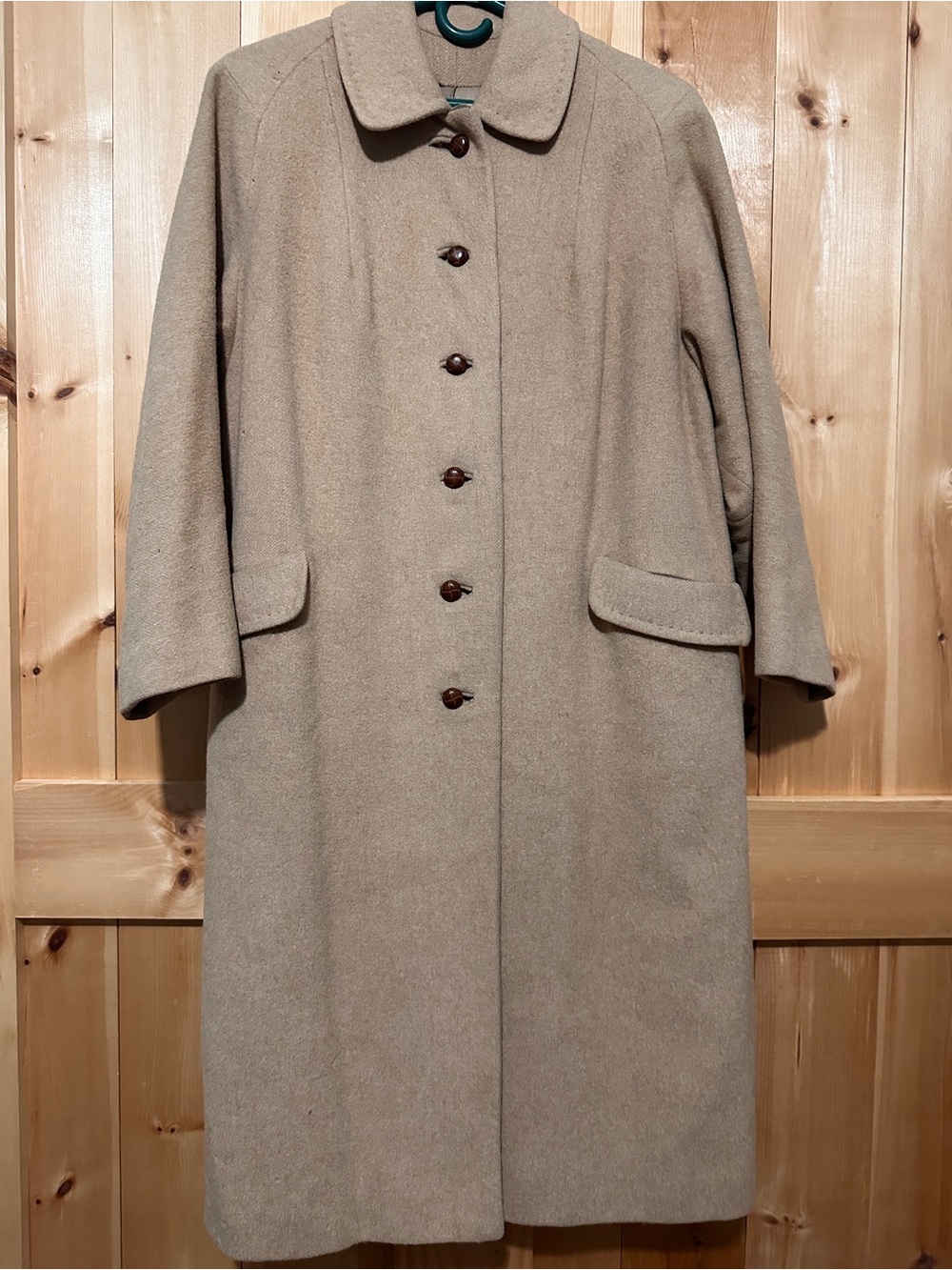 VTG Joshar Inc Montreal Wool Overcoat Camel Tan Union Made Double Breasted
